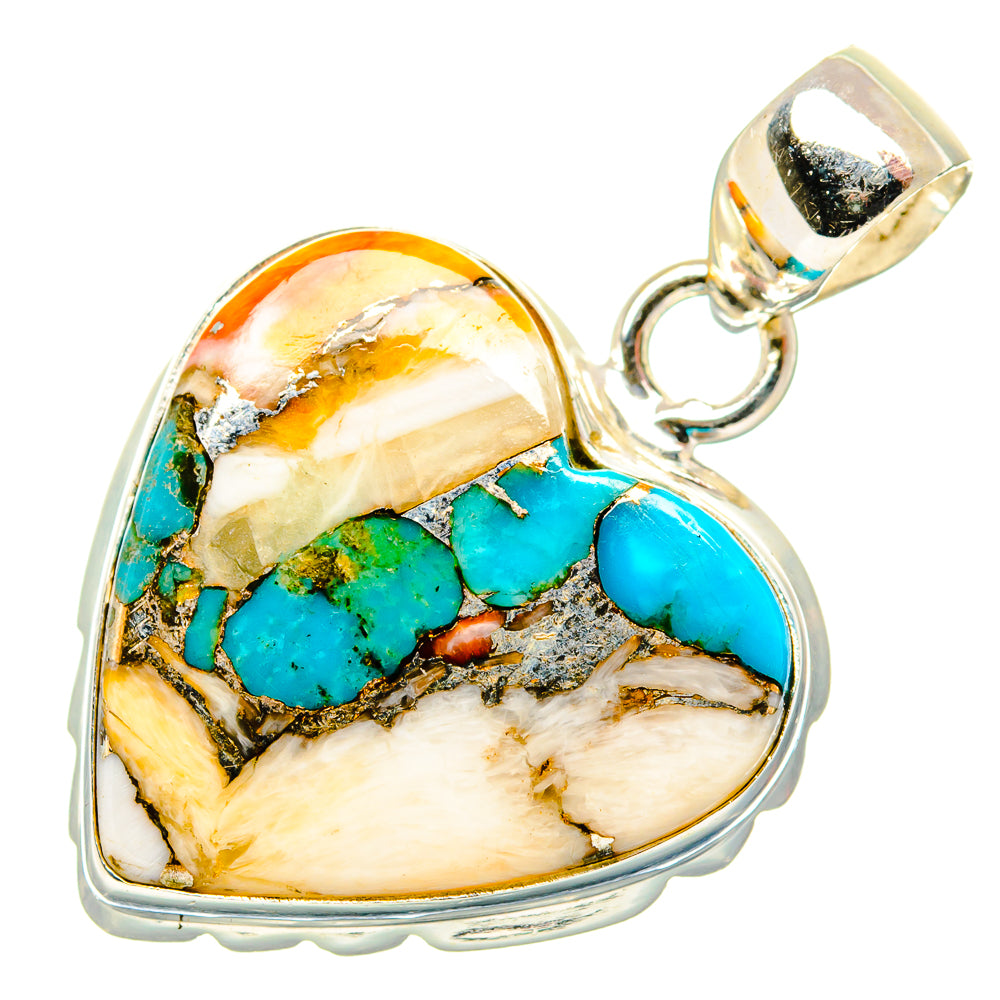 Spiny Oyster Turquoise Pendants handcrafted by Ana Silver Co - PD34897 - Photo 2