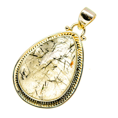 Tourmalinated Quartz Pendants handcrafted by Ana Silver Co - PD3496