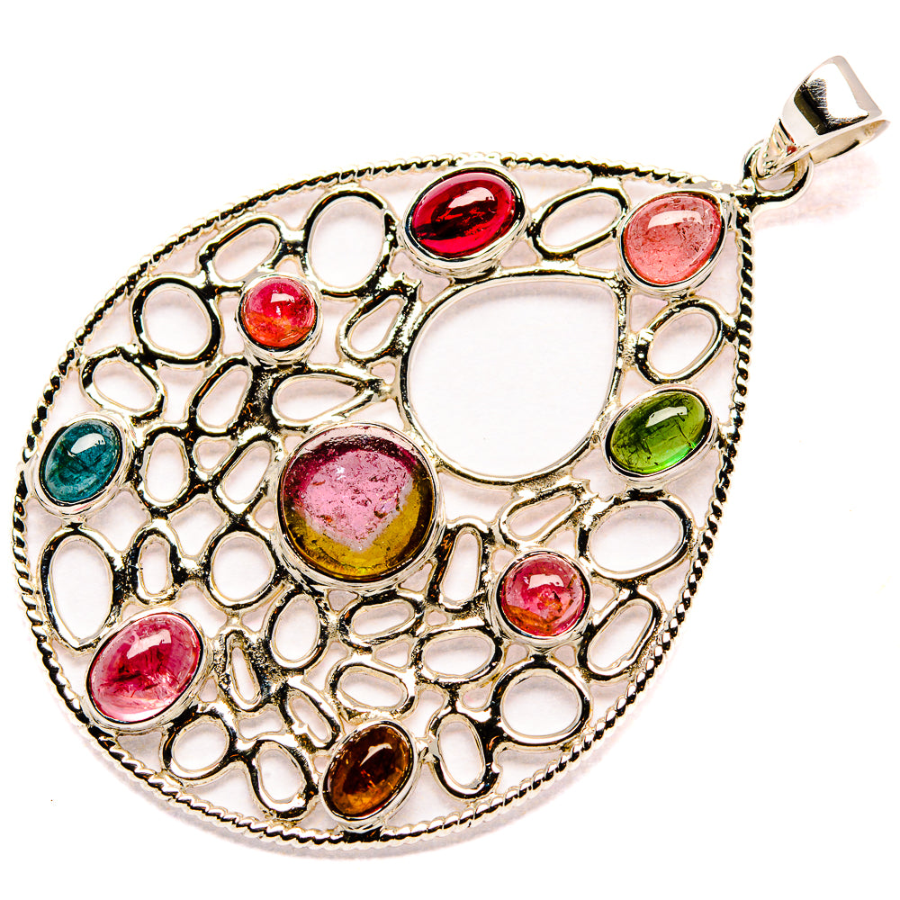 Watermelon Tourmaline Pendants handcrafted by Ana Silver Co - PD34997 - Photo 2