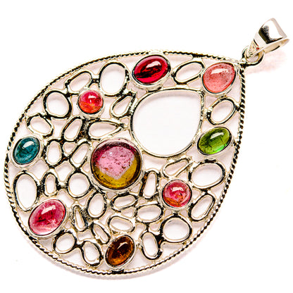Watermelon Tourmaline Pendants handcrafted by Ana Silver Co - PD34997 - Photo 2