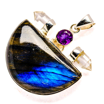 Labradorite Pendants handcrafted by Ana Silver Co - PD35004 - Photo 2