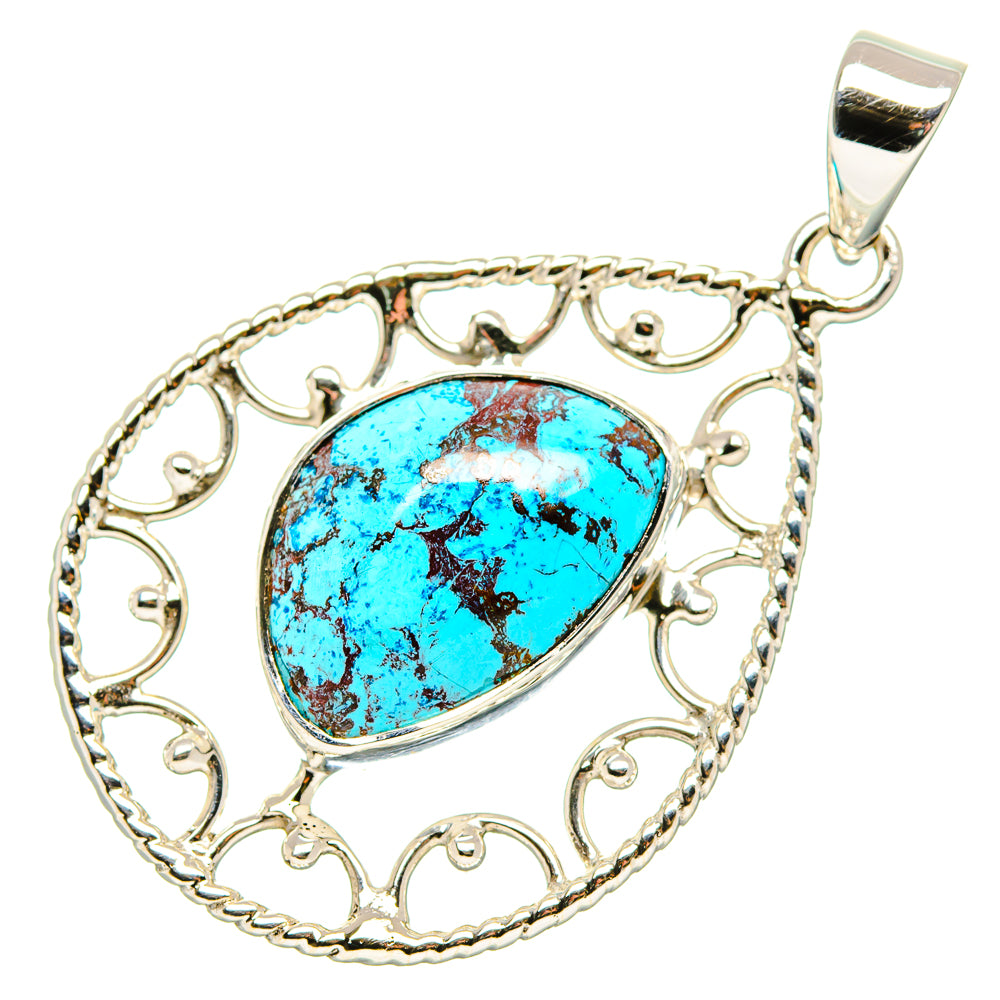 Tibetan Turquoise Pendants handcrafted by Ana Silver Co - PD35008 - Photo 2