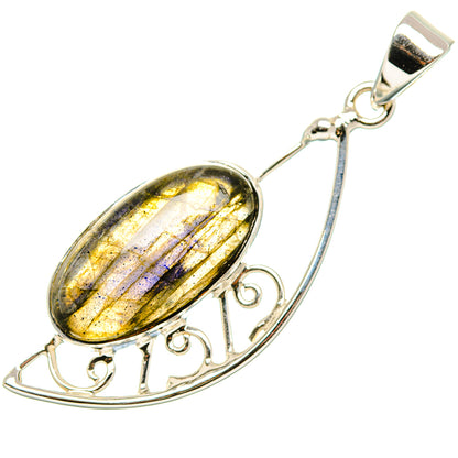 Labradorite Pendants handcrafted by Ana Silver Co - PD35018 - Photo 2
