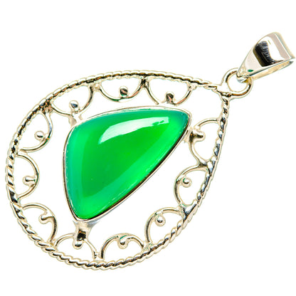 Chrysoprase Pendants handcrafted by Ana Silver Co - PD35026 - Photo 2