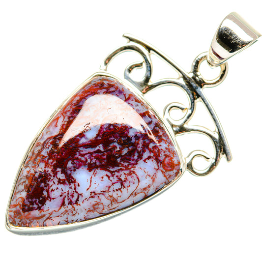 Indonesian Plume Agate Pendants handcrafted by Ana Silver Co - PD35036 - Photo 2