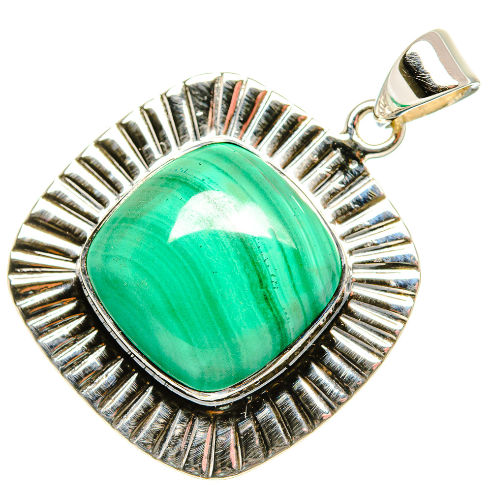 Malachite Pendants handcrafted by Ana Silver Co - PD35056 - Photo 2