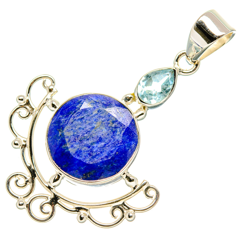 Lapis Lazuli Pendants handcrafted by Ana Silver Co - PD35058 - Photo 2