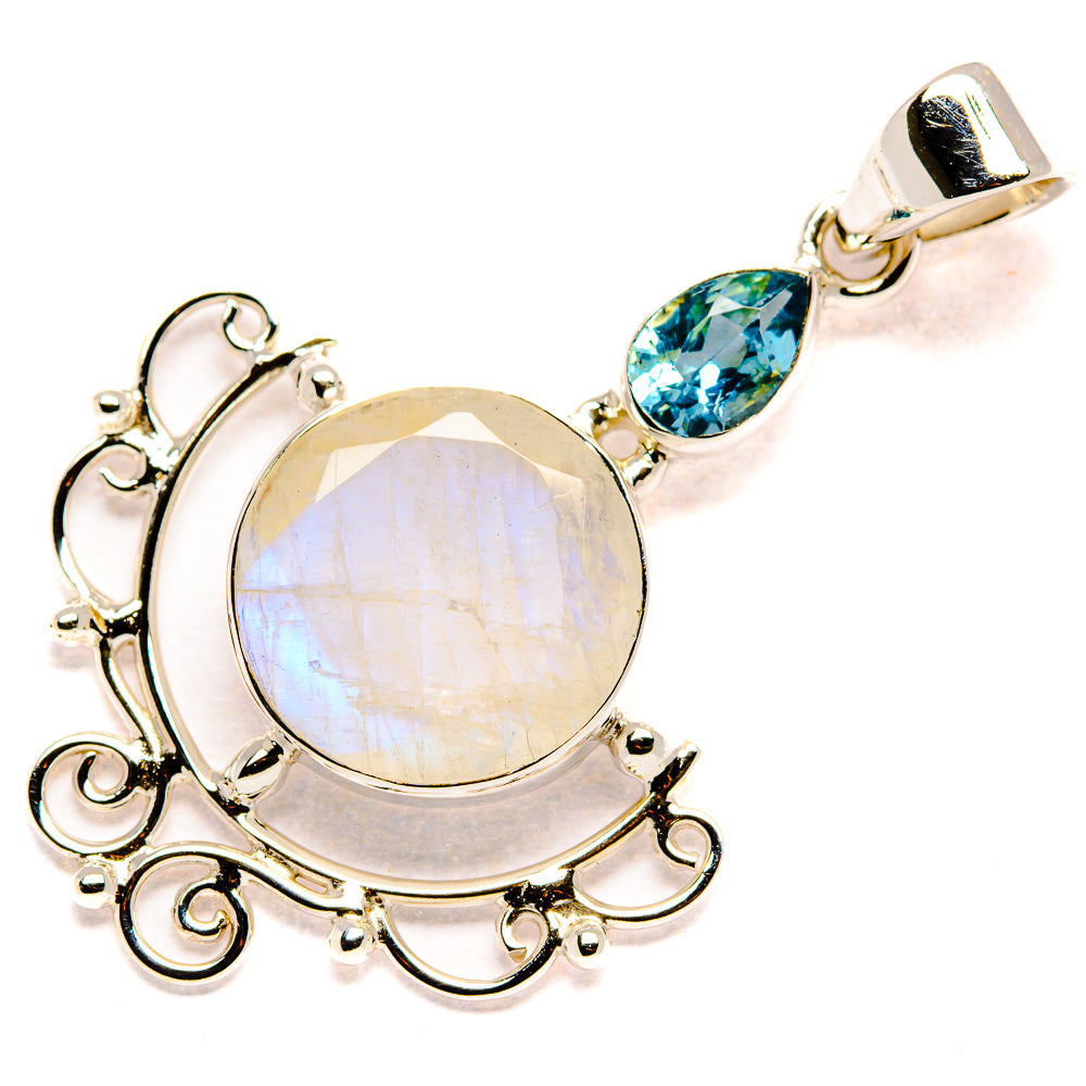 Rainbow Moonstone Pendants handcrafted by Ana Silver Co - PD35102 - Photo 2
