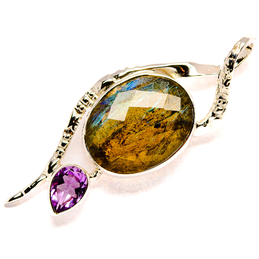 Labradorite Pendants handcrafted by Ana Silver Co - PD35114 - Photo 2