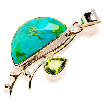 Chrysocolla Pendants handcrafted by Ana Silver Co - PD35119 - Photo 2