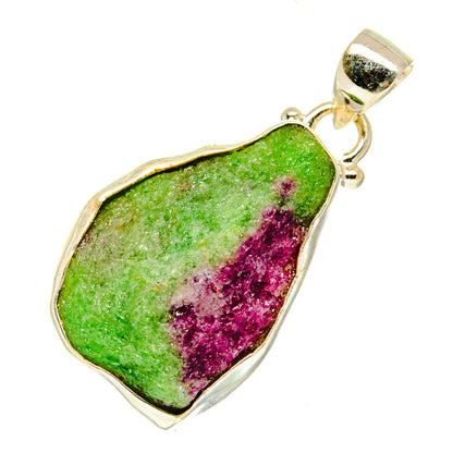 Ruby Zoisite Pendants handcrafted by Ana Silver Co - PD3512 - Photo 2