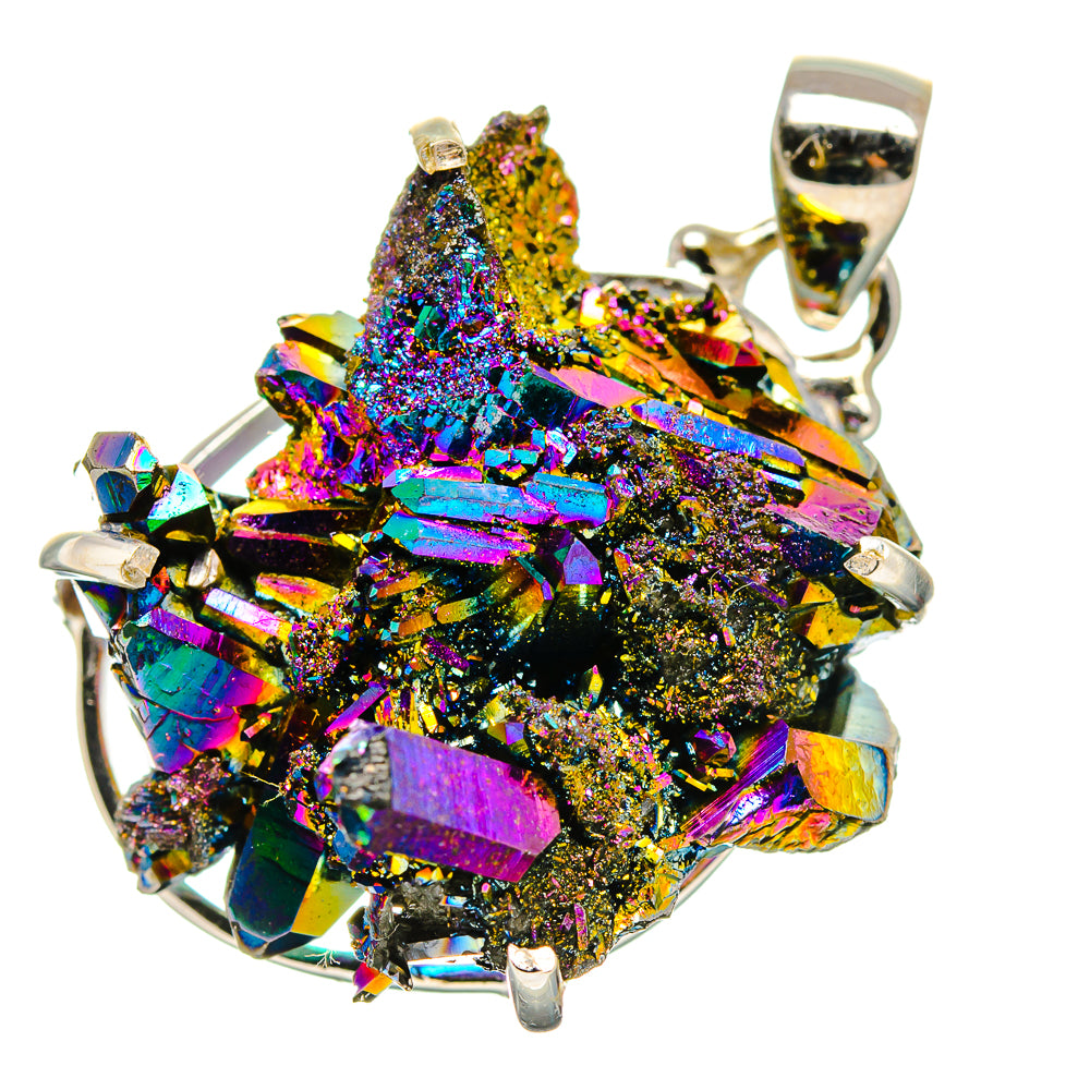 Titanium Sunshine Druzy Pendants handcrafted by Ana Silver Co - PD35129 - Photo 2