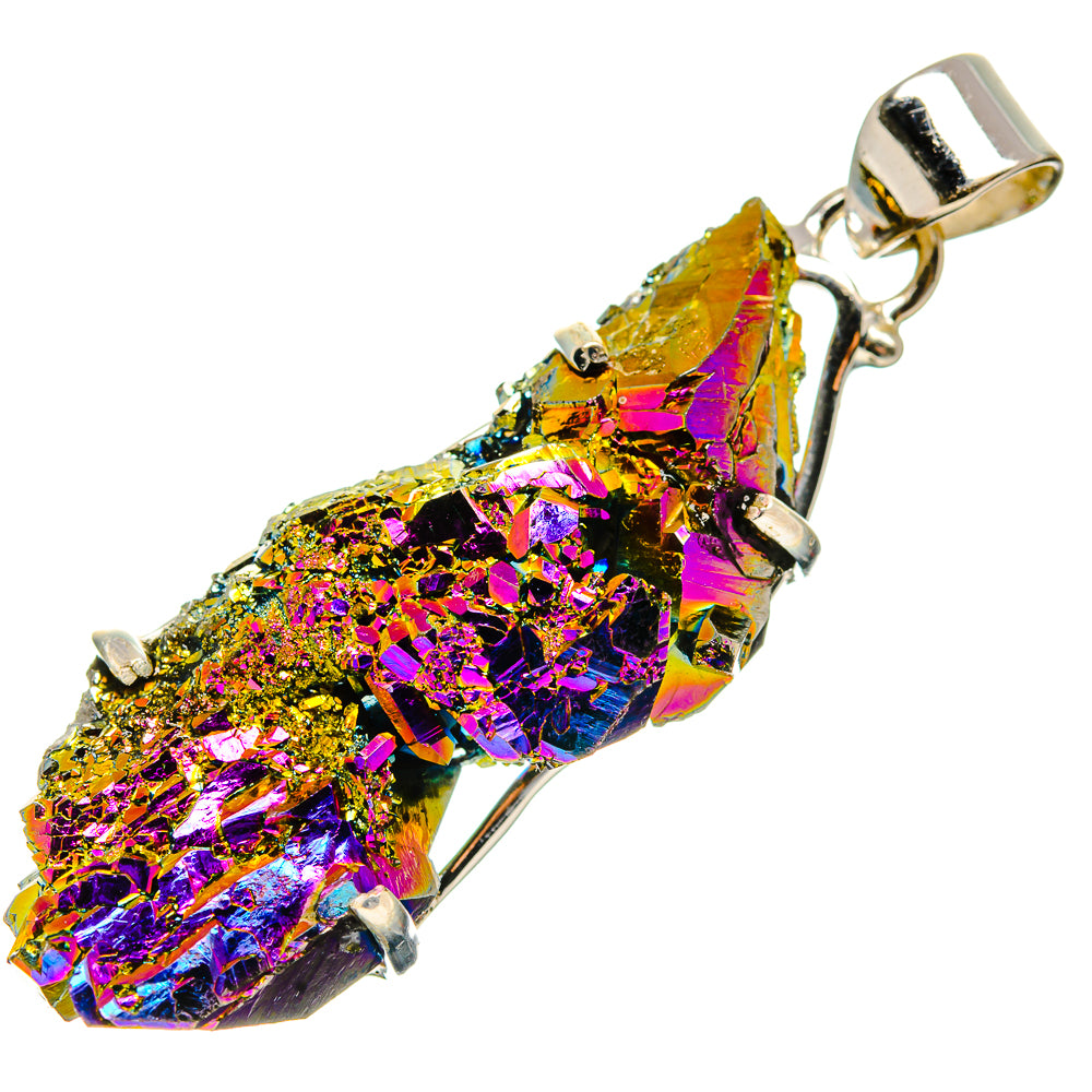 Titanium Sunshine Druzy Pendants handcrafted by Ana Silver Co - PD35135 - Photo 2