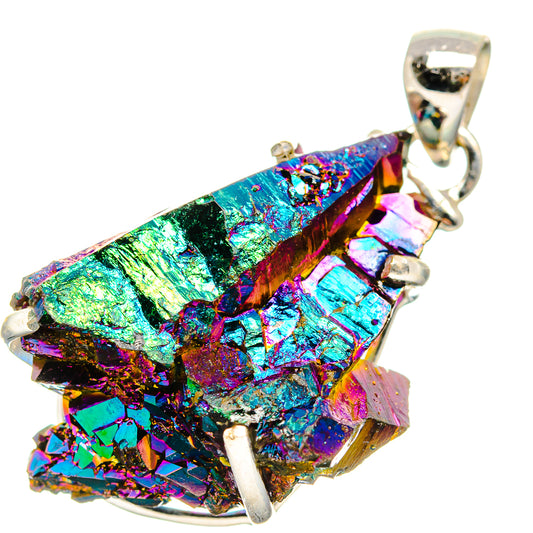 Titanium Sunshine Druzy Pendants handcrafted by Ana Silver Co - PD35136 - Photo 2