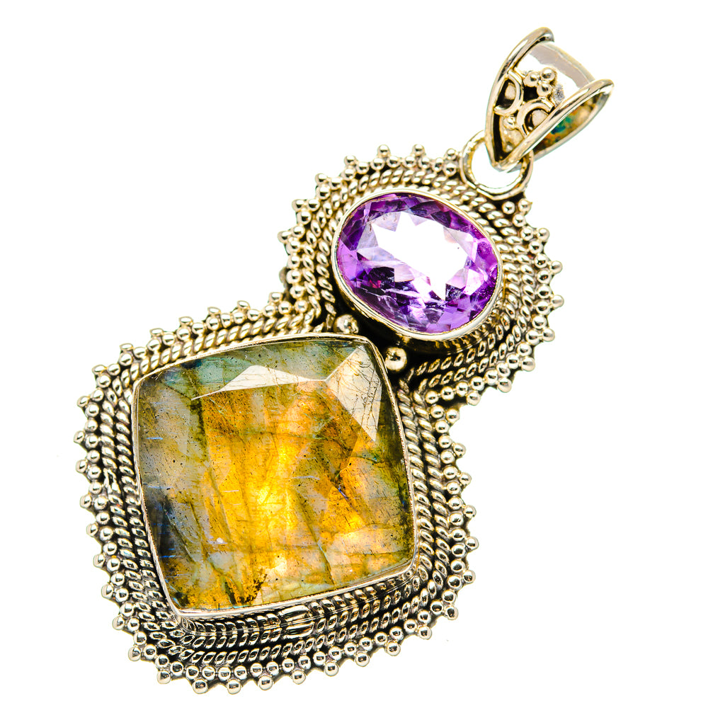 Labradorite Pendants handcrafted by Ana Silver Co - PD35166 - Photo 2