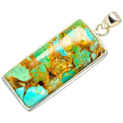 Kingman Mohave Turquoise Pendants handcrafted by Ana Silver Co - PD35171 - Photo 2