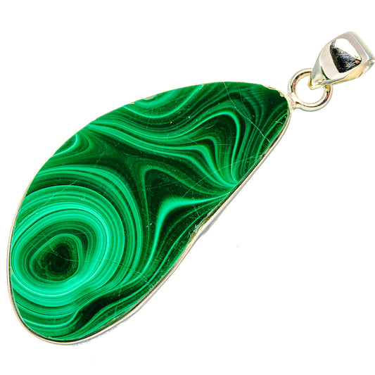 Malachite Pendants handcrafted by Ana Silver Co - PD35184 - Photo 2
