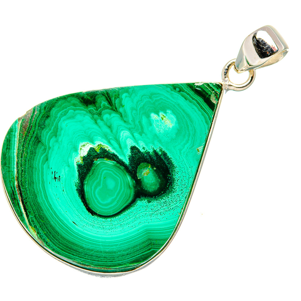 Malachite Pendants handcrafted by Ana Silver Co - PD35187 - Photo 2