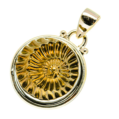 Pyrite Fossil Pendants handcrafted by Ana Silver Co - PD3519
