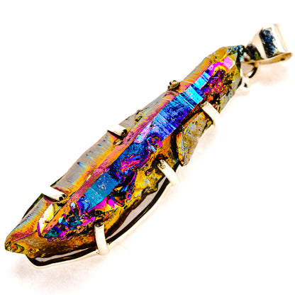 Titanium Sunshine Druzy Pendants handcrafted by Ana Silver Co - PD35190 - Photo 2