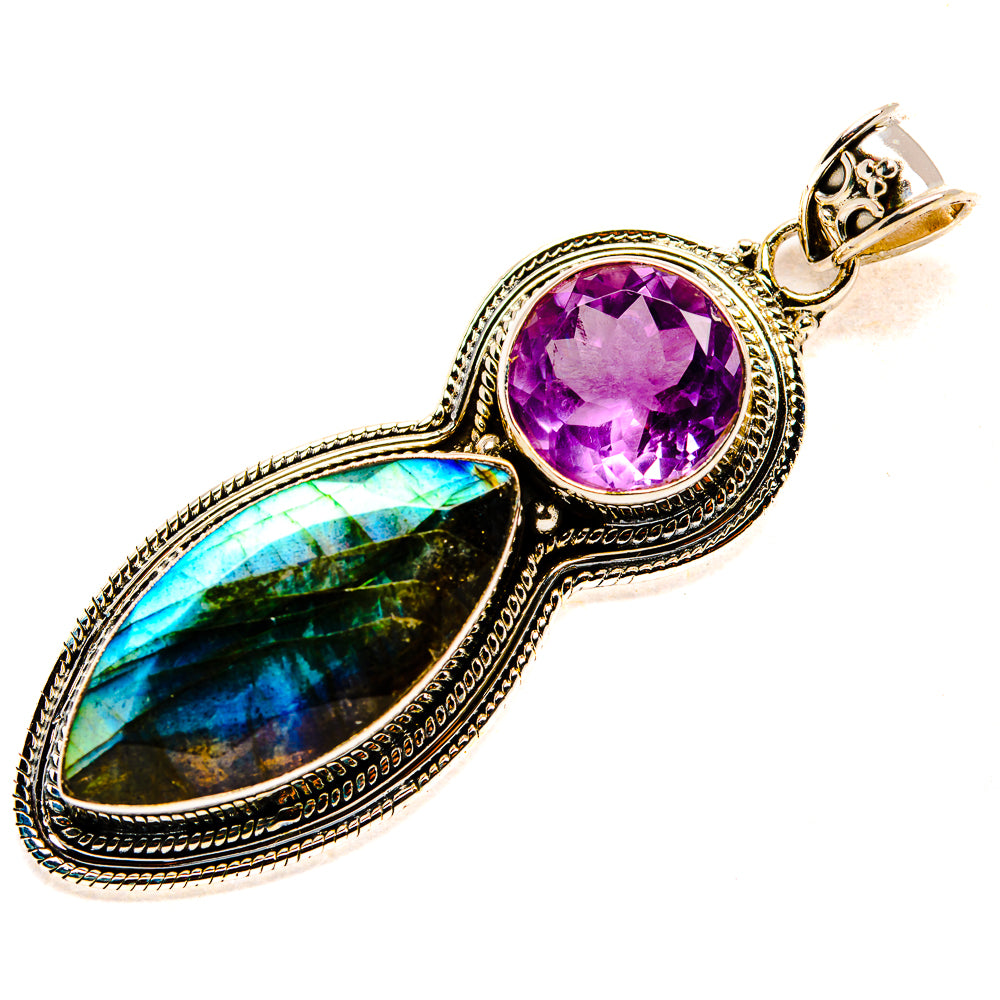 Labradorite Pendants handcrafted by Ana Silver Co - PD35201 - Photo 2