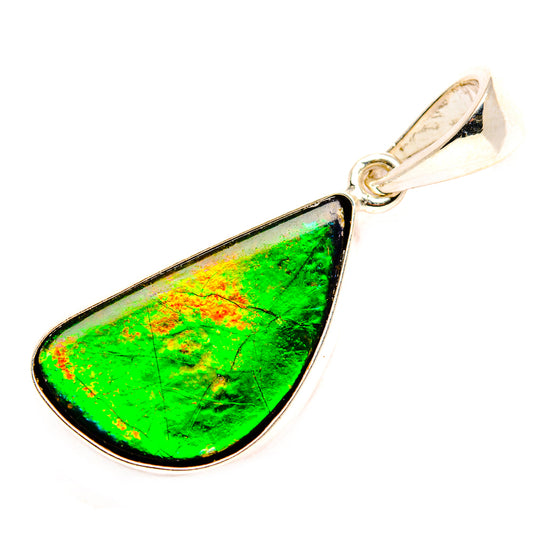 Ammolite Pendants handcrafted by Ana Silver Co - PD35222-SS