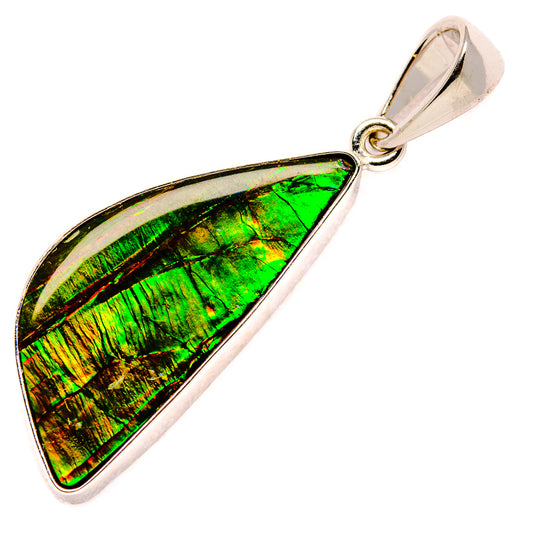 Ammolite Pendants handcrafted by Ana Silver Co - PD35223-SS