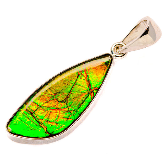 Ammolite Pendants handcrafted by Ana Silver Co - PD35225-SS