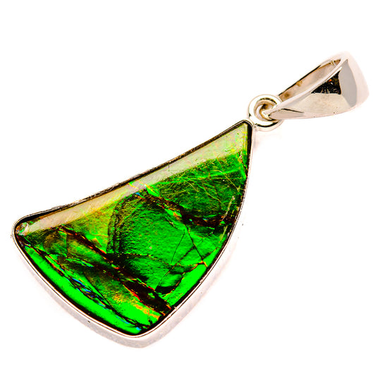 Ammolite Pendants handcrafted by Ana Silver Co - PD35228-SS
