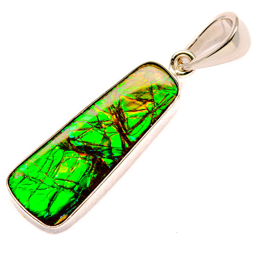 Ammolite Pendants handcrafted by Ana Silver Co - PD35230-SS