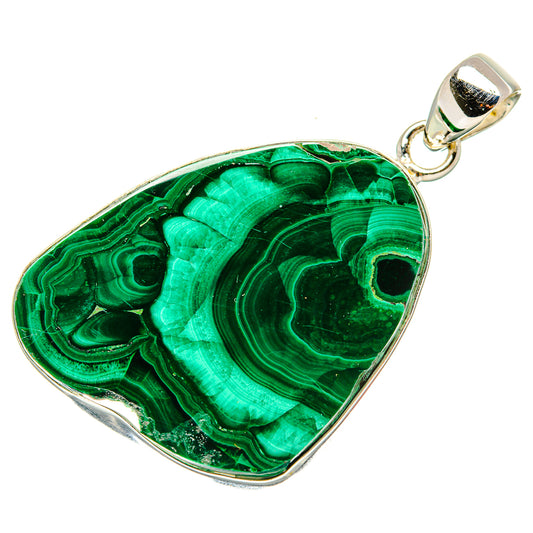 Malachite Pendants handcrafted by Ana Silver Co - PD35238 - Photo 2
