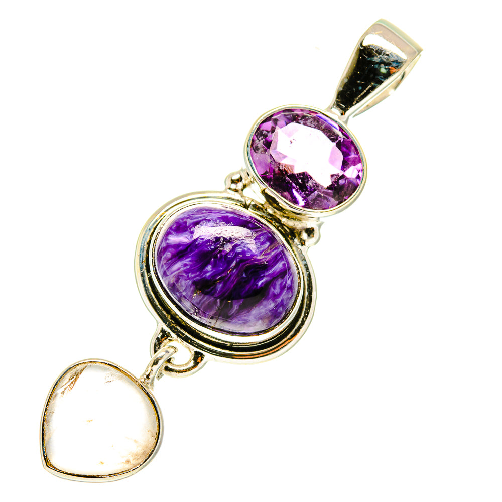 Charoite Pendants handcrafted by Ana Silver Co - PD3524