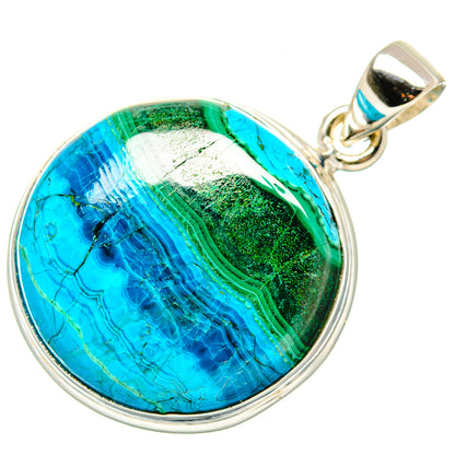 Malachite In Chrysocolla Pendants handcrafted by Ana Silver Co - PD35245 - Photo 2
