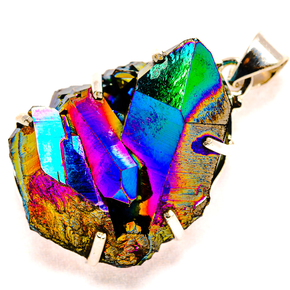 Titanium Sunshine Druzy Pendants handcrafted by Ana Silver Co - PD35256 - Photo 2