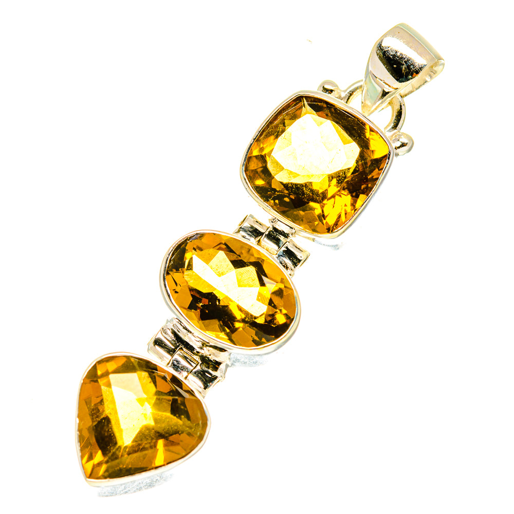 Mandarin Citrine Pendants handcrafted by Ana Silver Co - PD3528