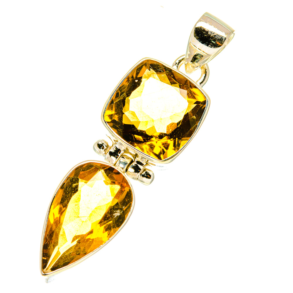 Mandarin Citrine Pendants handcrafted by Ana Silver Co - PD3531
