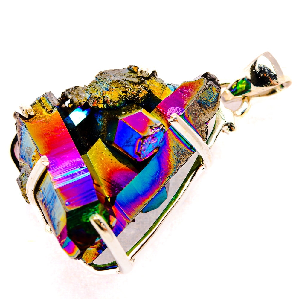 Titanium Sunshine Druzy Pendants handcrafted by Ana Silver Co - PD35312 - Photo 2
