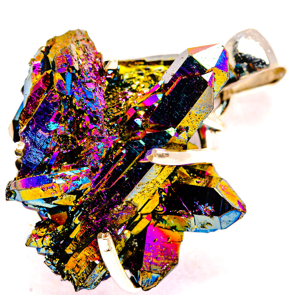 Titanium Sunshine Druzy Pendants handcrafted by Ana Silver Co - PD35372 - Photo 2