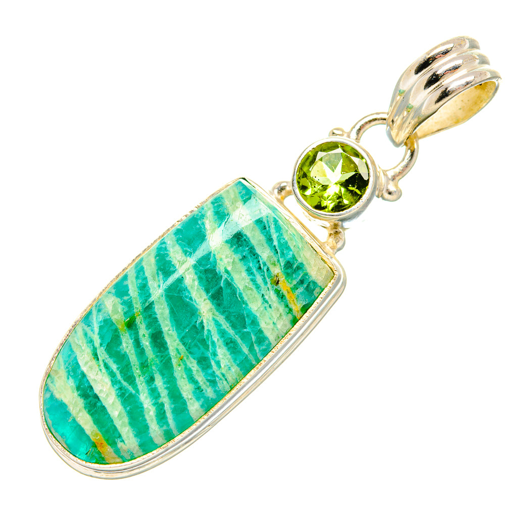 Peruvian Amazonite Pendants handcrafted by Ana Silver Co - PD35384 - Photo 2