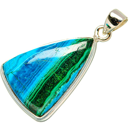 Malachite In Chrysocolla Pendants handcrafted by Ana Silver Co - PD35386 - Photo 2