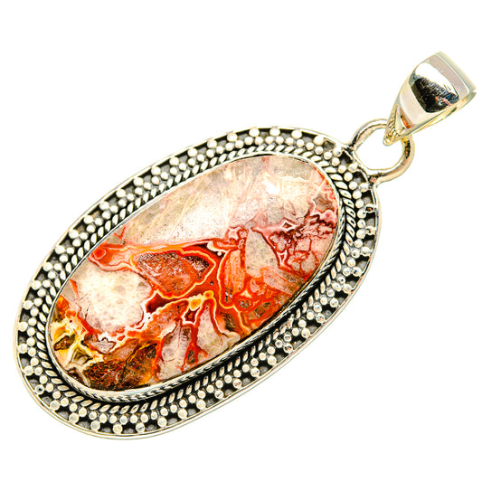 Crazy Lace Agate Pendants handcrafted by Ana Silver Co - PD35396 - Photo 2