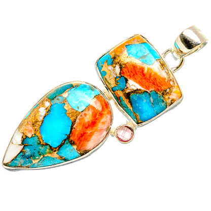 Spiny Oyster Turquoise Pendants handcrafted by Ana Silver Co - PD35399 - Photo 2