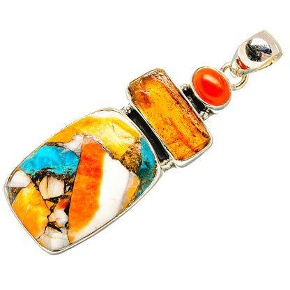 Spiny Oyster Turquoise Pendants handcrafted by Ana Silver Co - PD35400 - Photo 2