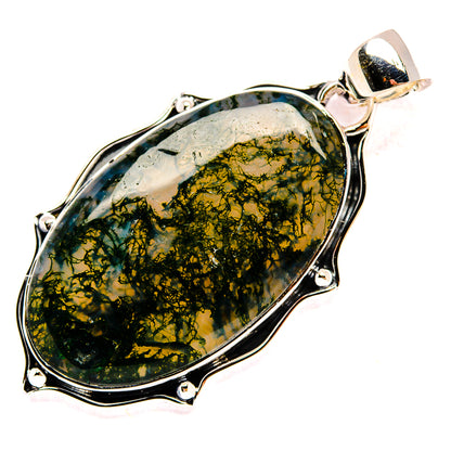 Green Moss Agate Pendants handcrafted by Ana Silver Co - PD35408 - Photo 2