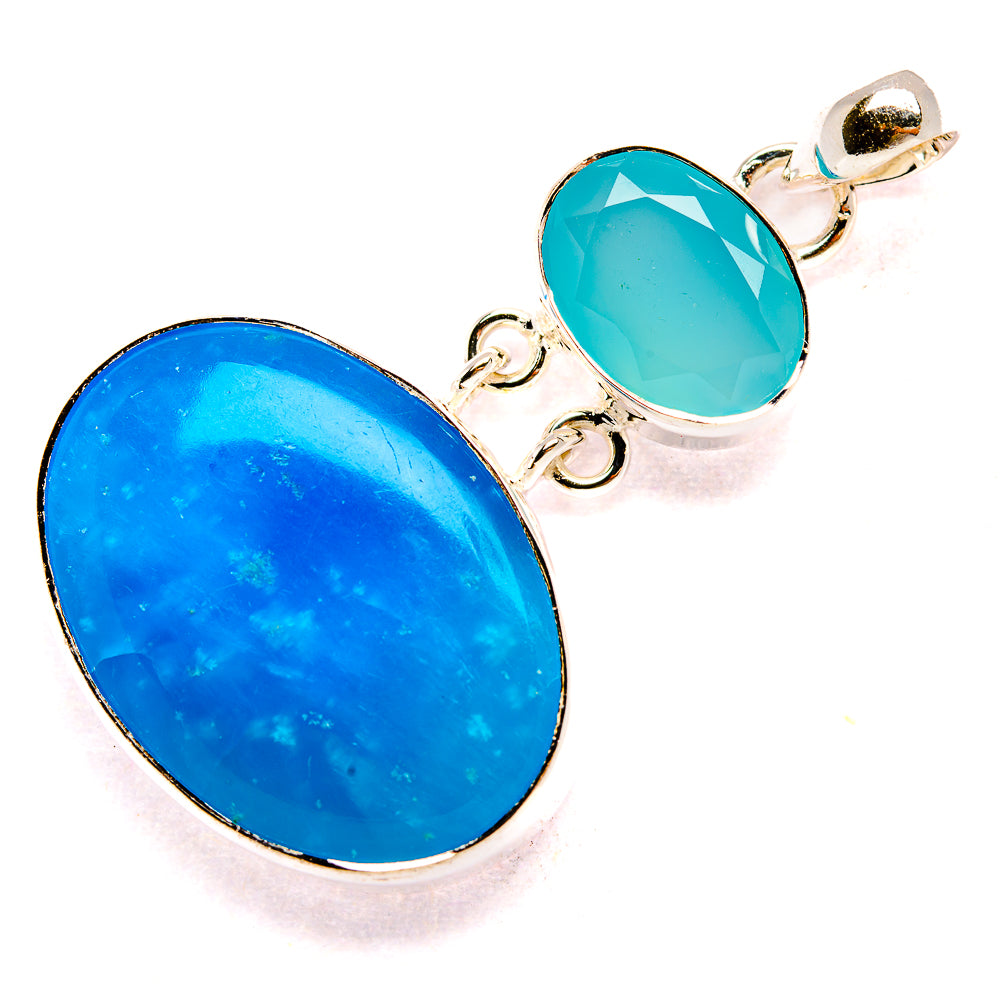 Peruvian Amazonite Pendants handcrafted by Ana Silver Co - PD35413 - Photo 2