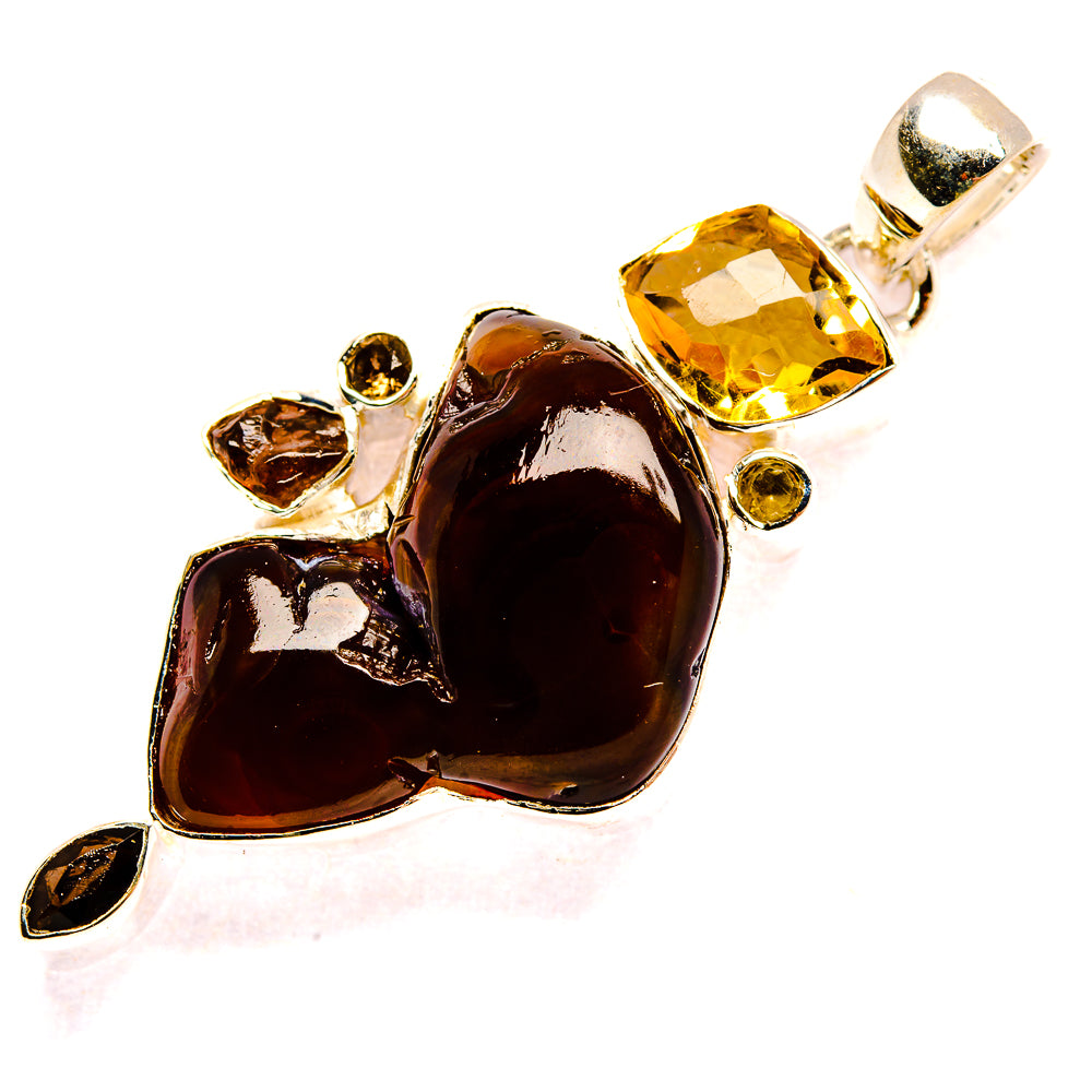 Mexican Fire Agate Pendants handcrafted by Ana Silver Co - PD35414 - Photo 2