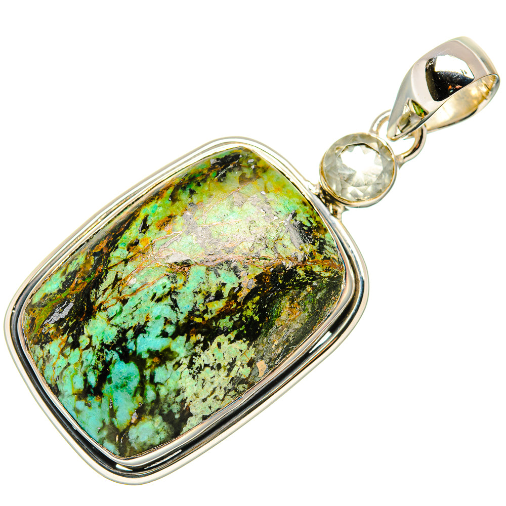 Tibetan Turquoise Pendants handcrafted by Ana Silver Co - PD35425 - Photo 2