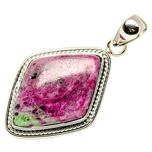 Ruby Zoisite Pendants handcrafted by Ana Silver Co - PD35438 - Photo 2