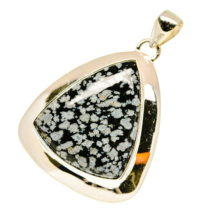 Snowflake Obsidian Pendants handcrafted by Ana Silver Co - PD3549