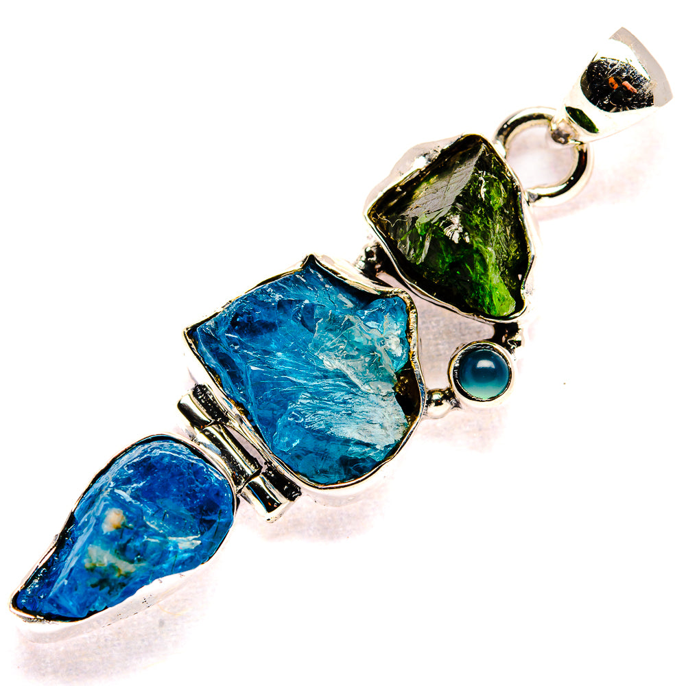 Blue Fluorite Pendants handcrafted by Ana Silver Co - PD35490 - Photo 2
